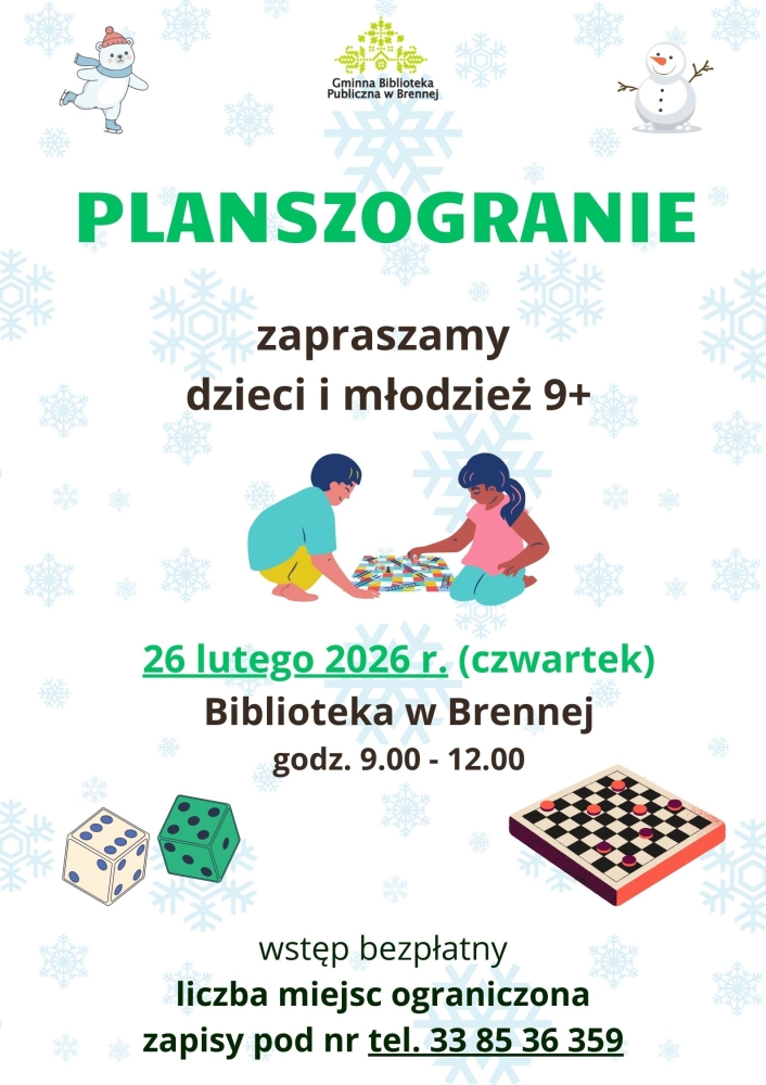 Planszogranie w bibliotece w Brennej